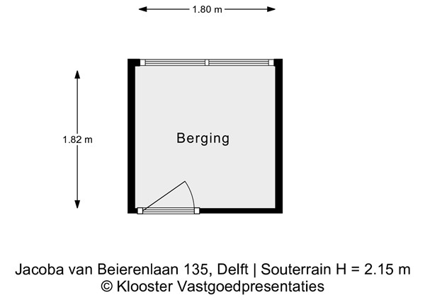 Plattegrond - Jacoba van Beierenlaan 135, 2613 JD Delft - Souterrain (Berging).jpeg